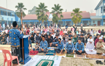 SMKN 8 Samarinda Gelar Salat Istisqa, Taruna-Taruni, Siswa-siswi dan Guru Bersama Memohon Turunnya Hujan