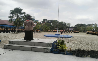 SMK Negeri 8 Samarinda Gelar Apel Pembukaan Perjusa, Semarak HUT Pramuka ke-64