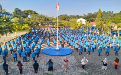 Semarak Senam Pagi Ceria, SMK Negeri 8 Samarinda Tanamkan Kebugaran dan Karakter Siswa